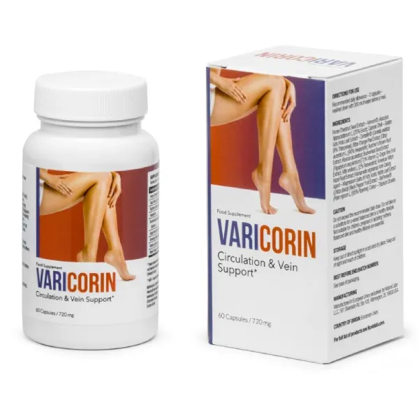 Varicorin to unikatowa i bogata formuła składników odżywczych, które wspomagają prawidłowe działanie naczyń krwionośnych oraz eliminują uczucie ciężkości nóg